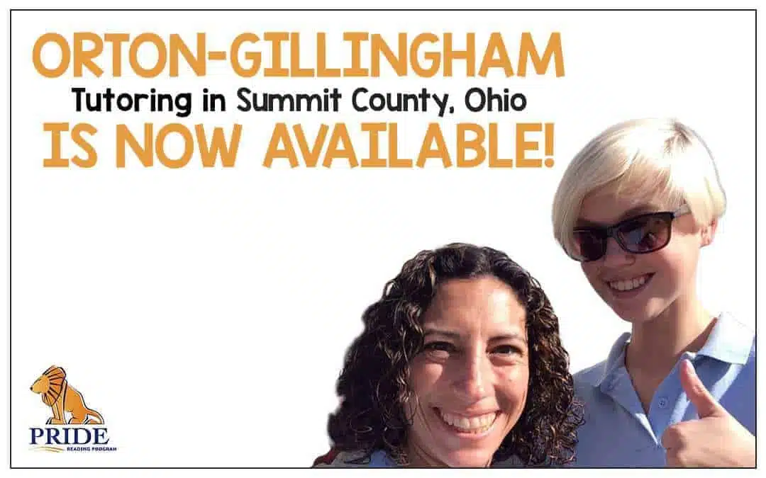 Orton-Gillingham Tutoring is Now Available in Summit County, Ohio!